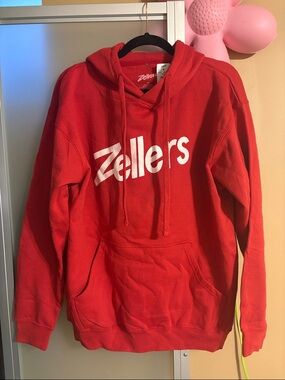 BNWT Zellers HBC Hudson’s Bay Company Unisex Red Fleece Hoodie Sweater